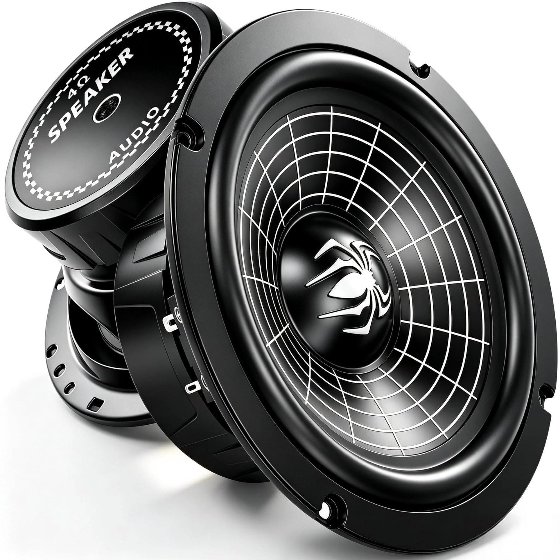 6.5 Inch Speakers, 800W 4 Ohm 6.5 In Speaker Car Audio Aluminum Cone Woofer