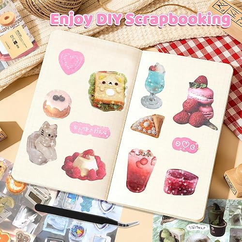 Miniatura 7 de 800 calcomanías japonesas Kawaii Heisei Retro para diario de adultos, Y2k, lindas calcomanías para álbumes de recortes, calcomanías estéticas de