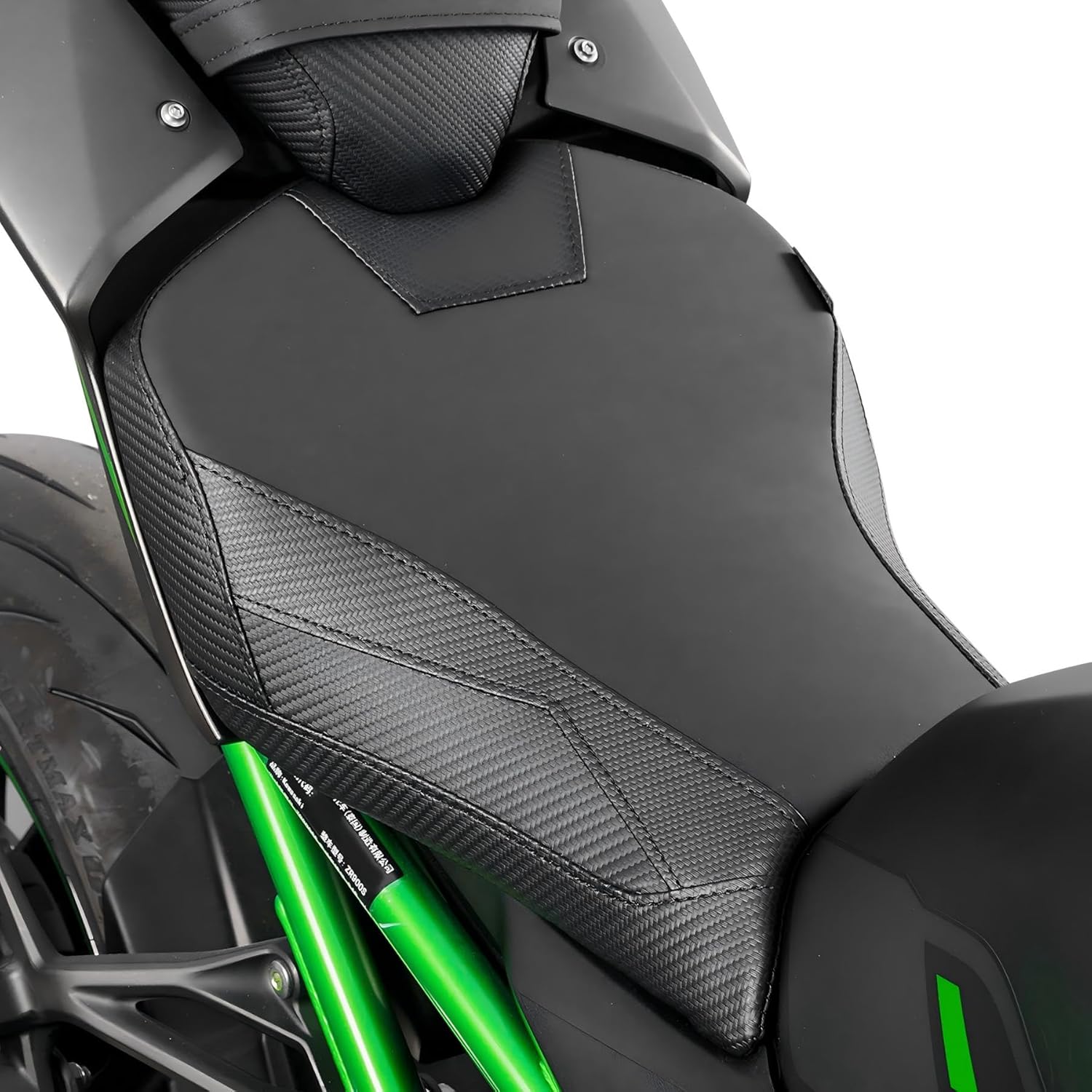 Motorcycle Driver Seat for Kawasaki Z900 2025 2026 Z 900 Front Pillion Solo Cushion Cover Pad Set (Rider-Black)