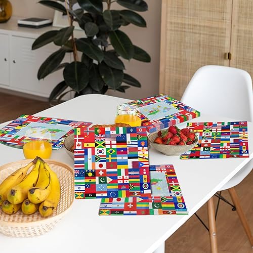 Miniatura 2 de Servilletas de bandera internacional, 40 unidades de banderas del mundo para decoración de fiesta, servilletas desechables con bandera a cuadros
