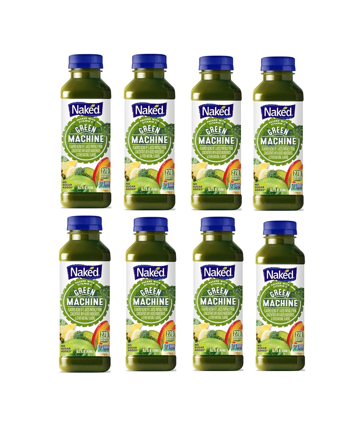 Naked Smoothie Green Machine 15.2 Fl Oz (8 Pack)