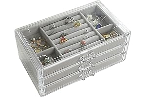 Mebby Acrylic Jewelry Box for Women, a Crystal Clear Display