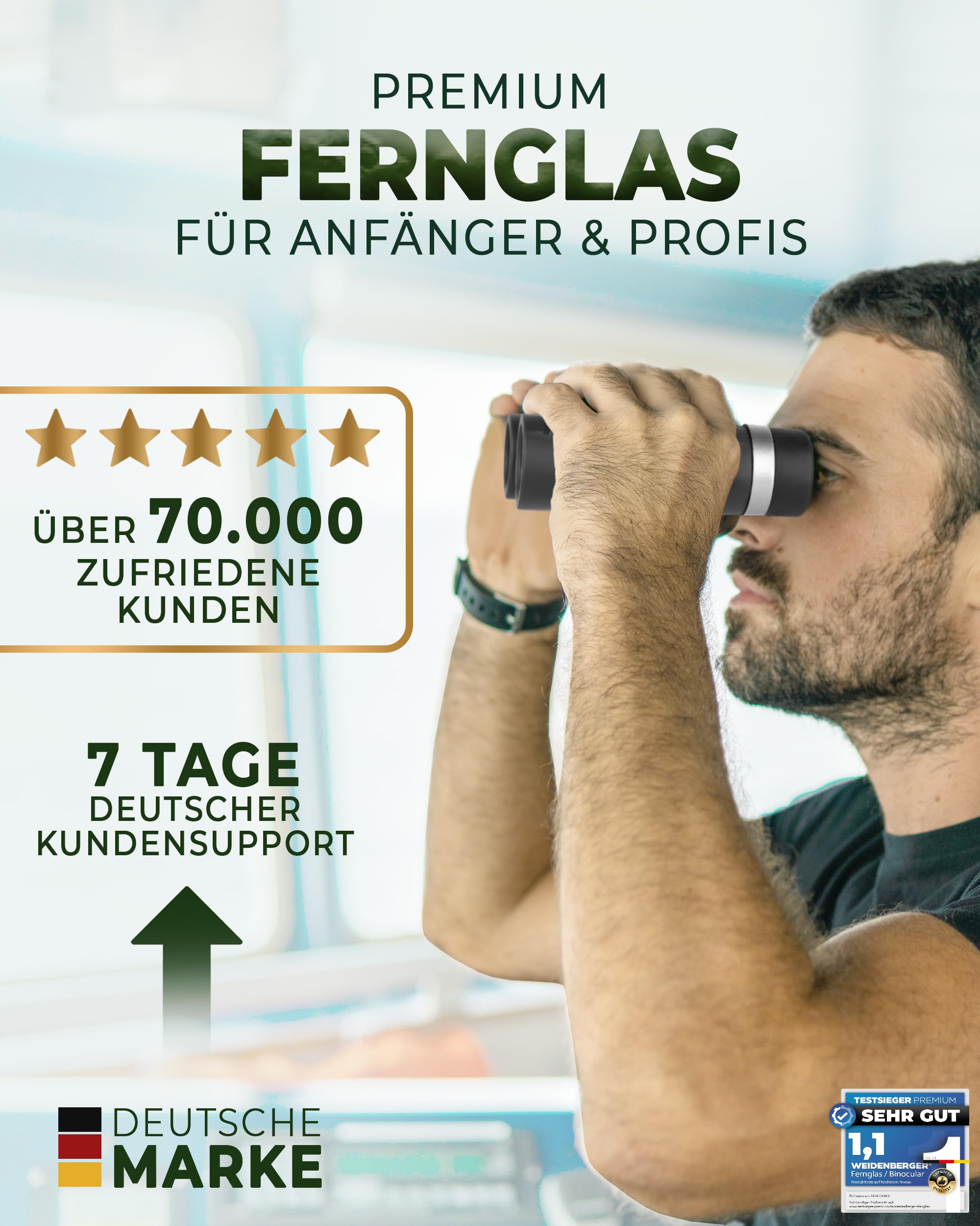 lornetka 10 x 26, [Zwycięzca testu] magnezowe lornetki z wypełnieniem azotowym i wodoodporne, lornetki dla dorosłych, pryzmat BAK4 HD + obiektyw FMC, odpowiednie również dla użytkowników