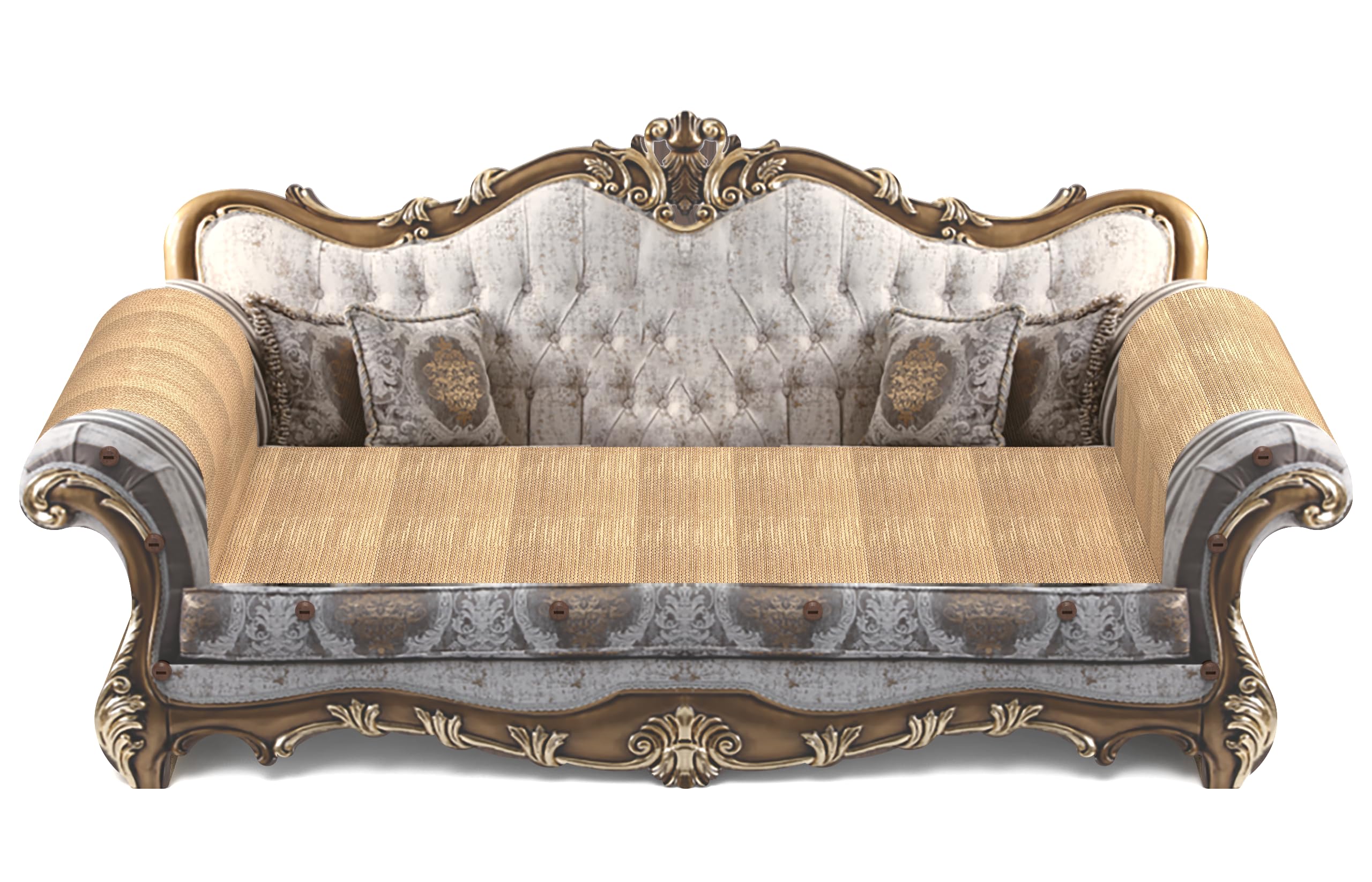 COOZMENT Royal Cat Scratch Sofa, Oversized Corrugated Cat Scratch Board Bed, Luxury Cat Leisure Bed for Indoor Cat Scratch, Rest, Furniture Protection (23 "L X 12.2" W X 10.6 "H)