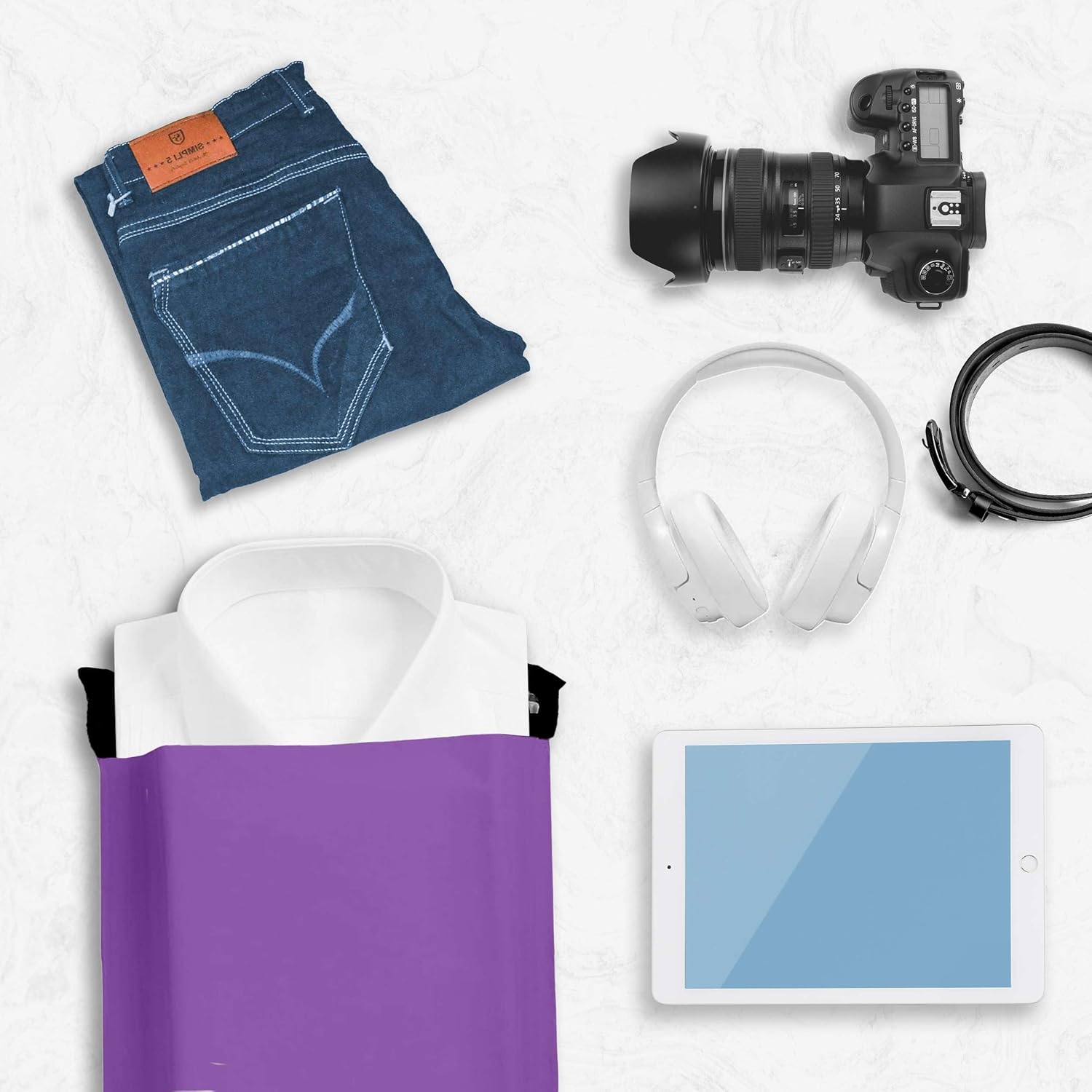 Medium Poly Mailers 10x13, Solid Purple Shipping Bags - Tear And Puncture Free Poly Bags - Water Resistant Mailing Bags - Packaging Bags For Small Business - 1000 Count