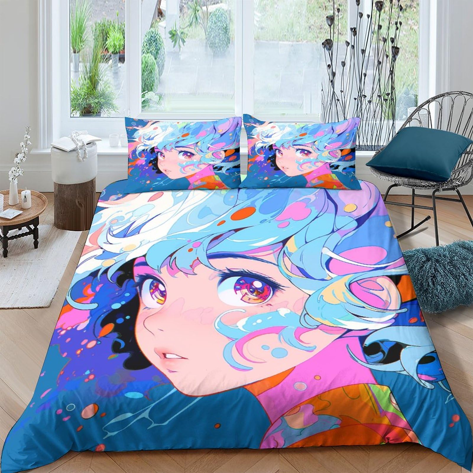 Parure de lit pour garçons et filles facile à laver pour éliminer la poussière de la chambre