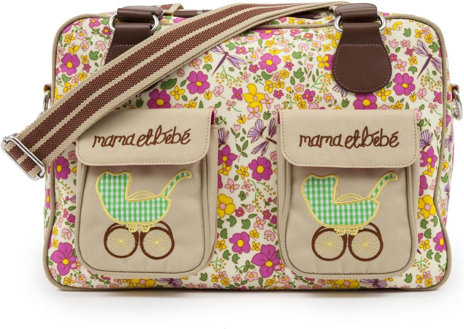 Pink Lining Mama Et Bebe Baby Changing Nappy Bag - Cottage Garden