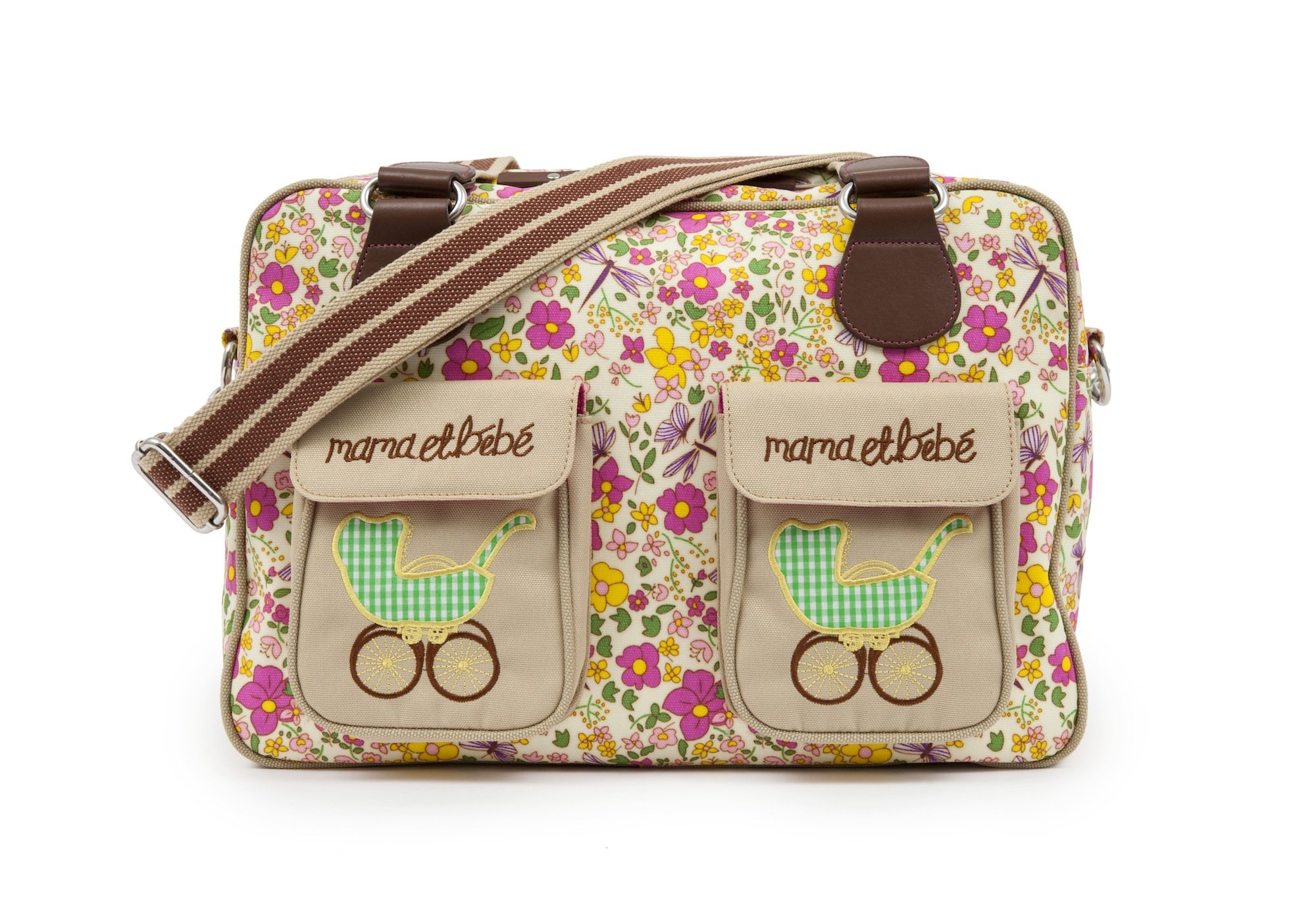 Pink Lining Mama Et Bebe Baby Changing Nappy Bag - Cottage Garden