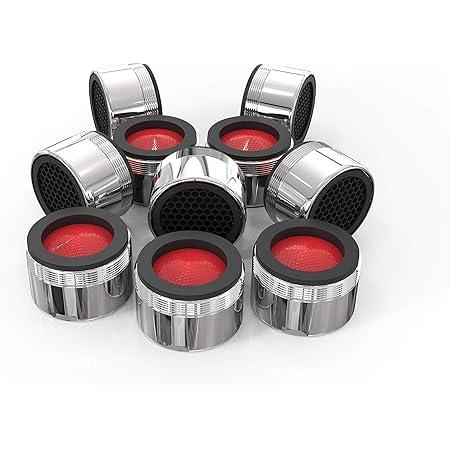 5 x Economy Flow Regulator for Taps | Save Water M24 x 1 Flow Regulator | Economy Jet Regulator with ABS Filter for More Sustainability | 4.5 L/min