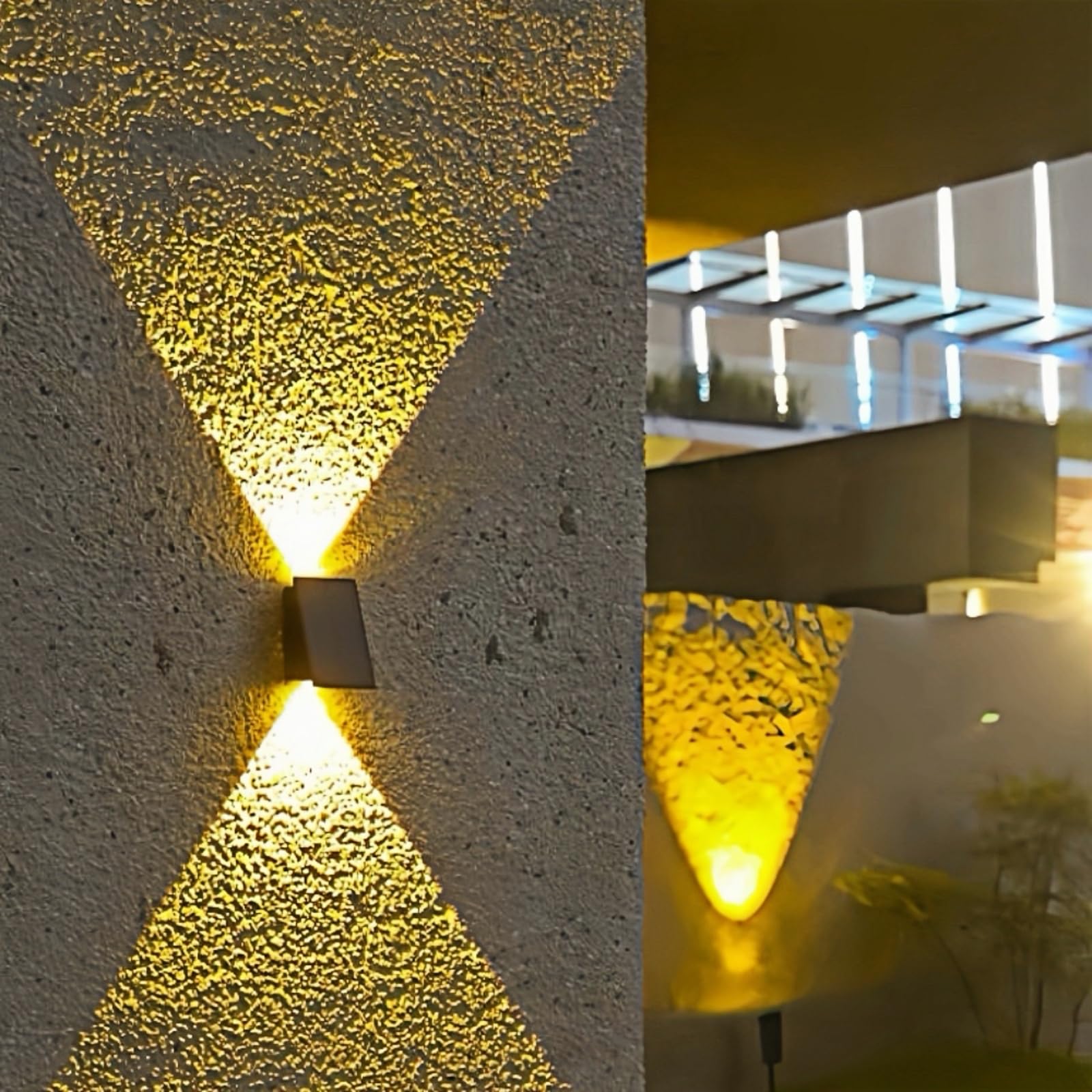 YOHAYO Solar Wall Light Outdoor Up Down Solar Lights for Outdoor Use 2 Lighting Modes Waterproof IP65 Solar Lights Warm White for Garden Patio Porch Yard Staircase Pack of 2 - Image 4