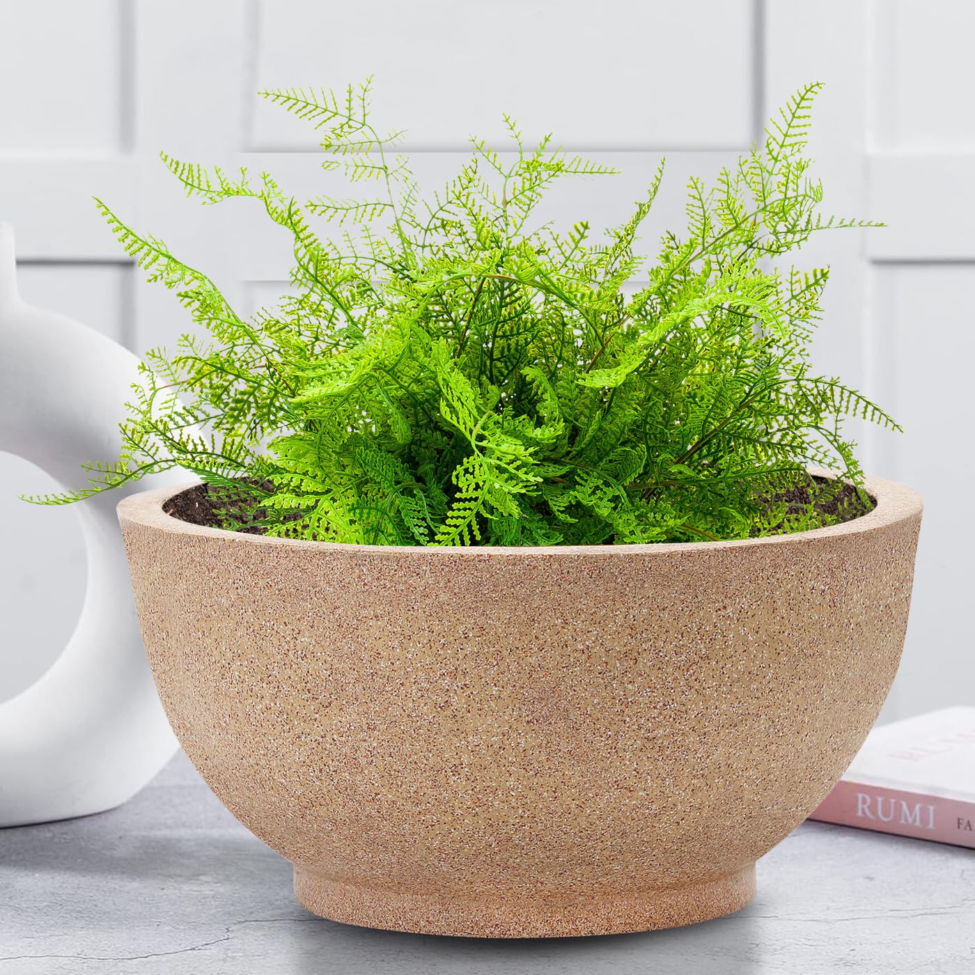 GTB 18 INCH Pots for Plants Durable German Polymers Lightweight Indoor Outdoor Flower Pot Gamla Tree Planter Container Planters for Living Room, Balcony, Garden (Plants not Included) (1, Sandstone) (B0DF6PW2Q4) Amazon Price History, Amazon Price Tracker