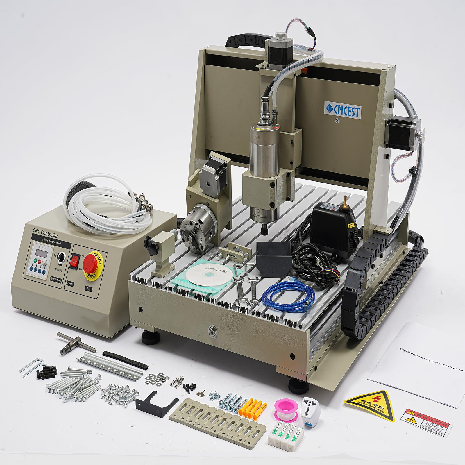 Macchina per incisione laser, 1500 W, 1500 mm/min, incisione laser, 60 x 39 x 12 cm, area di incisione laser, per metallo, legno, vetro, acrilico