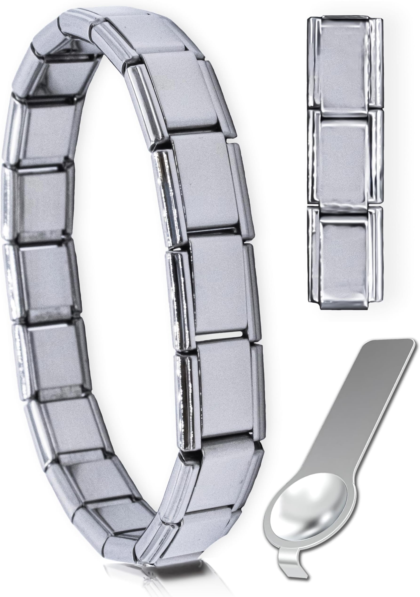 Italian Charm Bracelet, 316 Stainless Steel Starter Bracelets for Women, Modular D Linq Jewelry Charms for Men