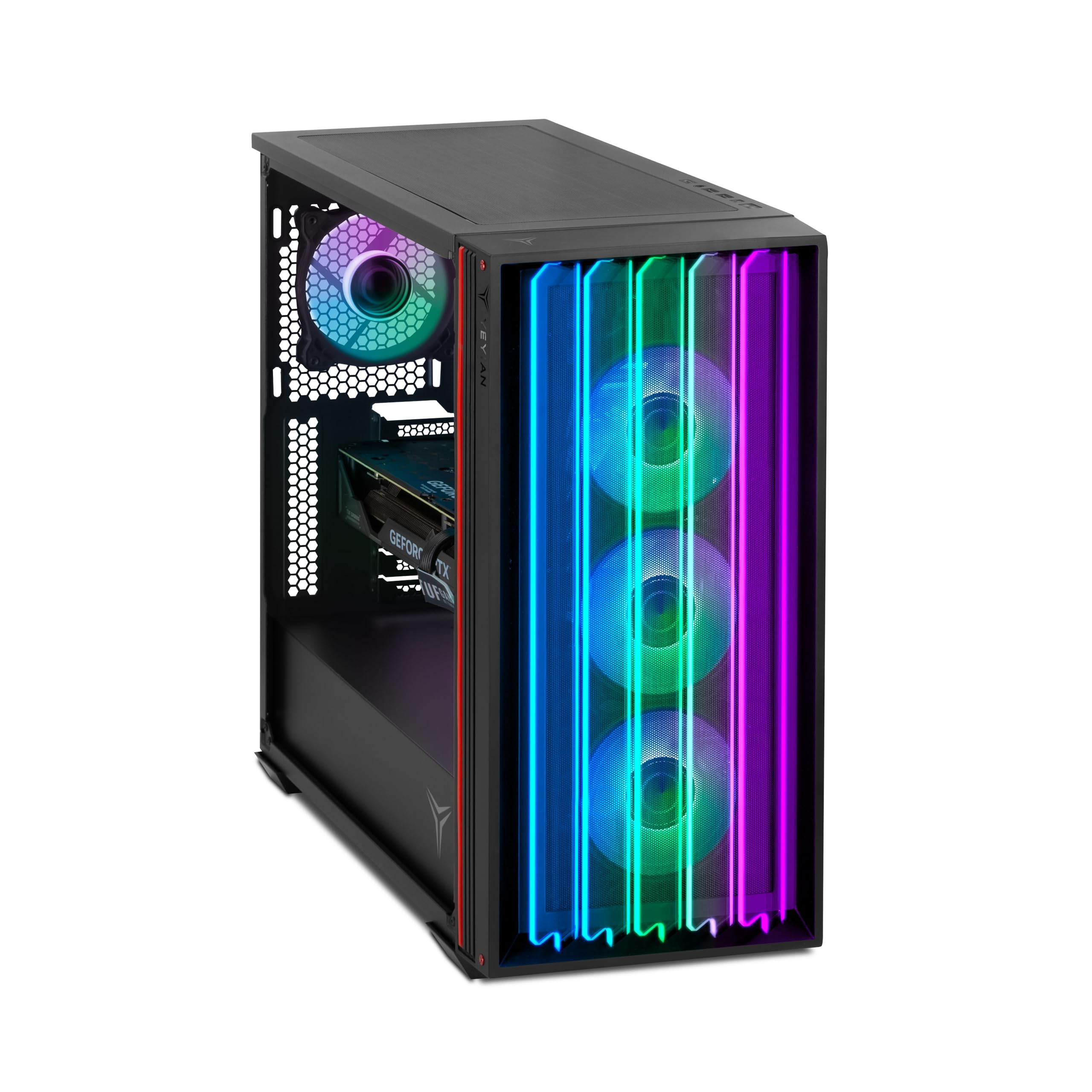 YEYIAN Gabinete Gamer Mirage S, Media Torre ATX, Vidrio Templado, USB 3.2 (YCM-APMIR-S1)