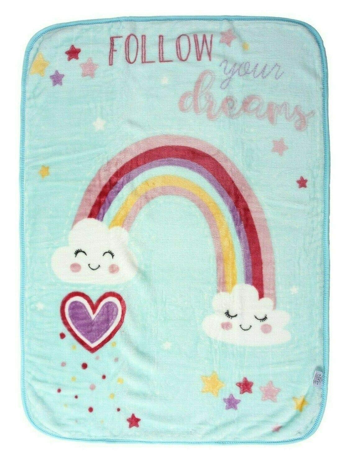 GC GAVENO CAVAILIA Rainbow Baby Blanket, Breathable Toddler Throw Blankets, Thermal Children Blankets, Aqua
