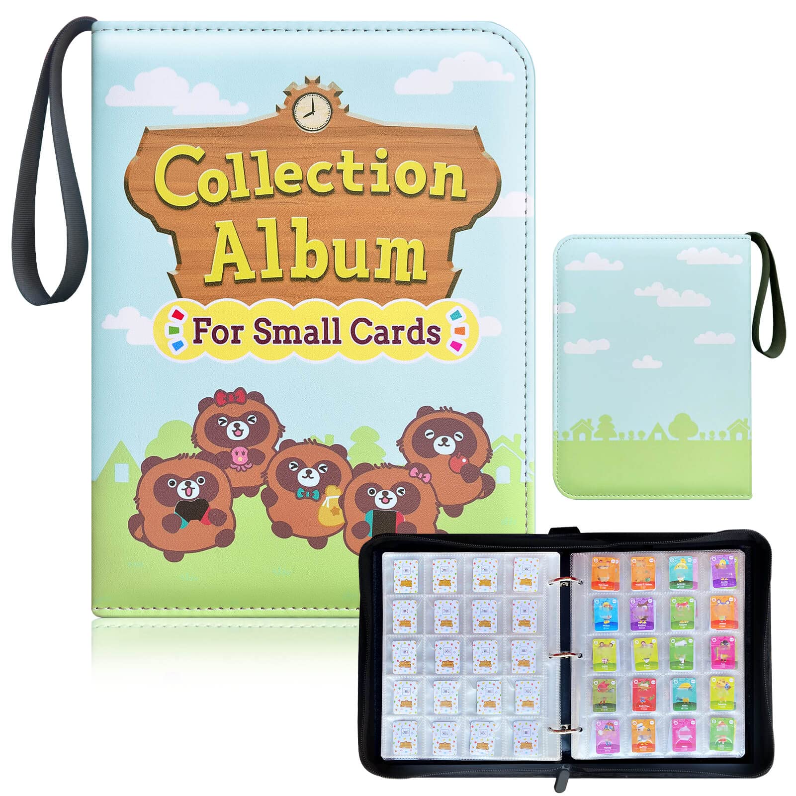 Amazon.com: SENCAI 520 Game Mini Cards Binder Holder For Amiibo Animal  Crossing Splatoon Zelda Nintendo Switch Cards NFC small Tags Cute Organizer  Leather zipper Storage Book, Characters Equipment Coins Collector :  Productos