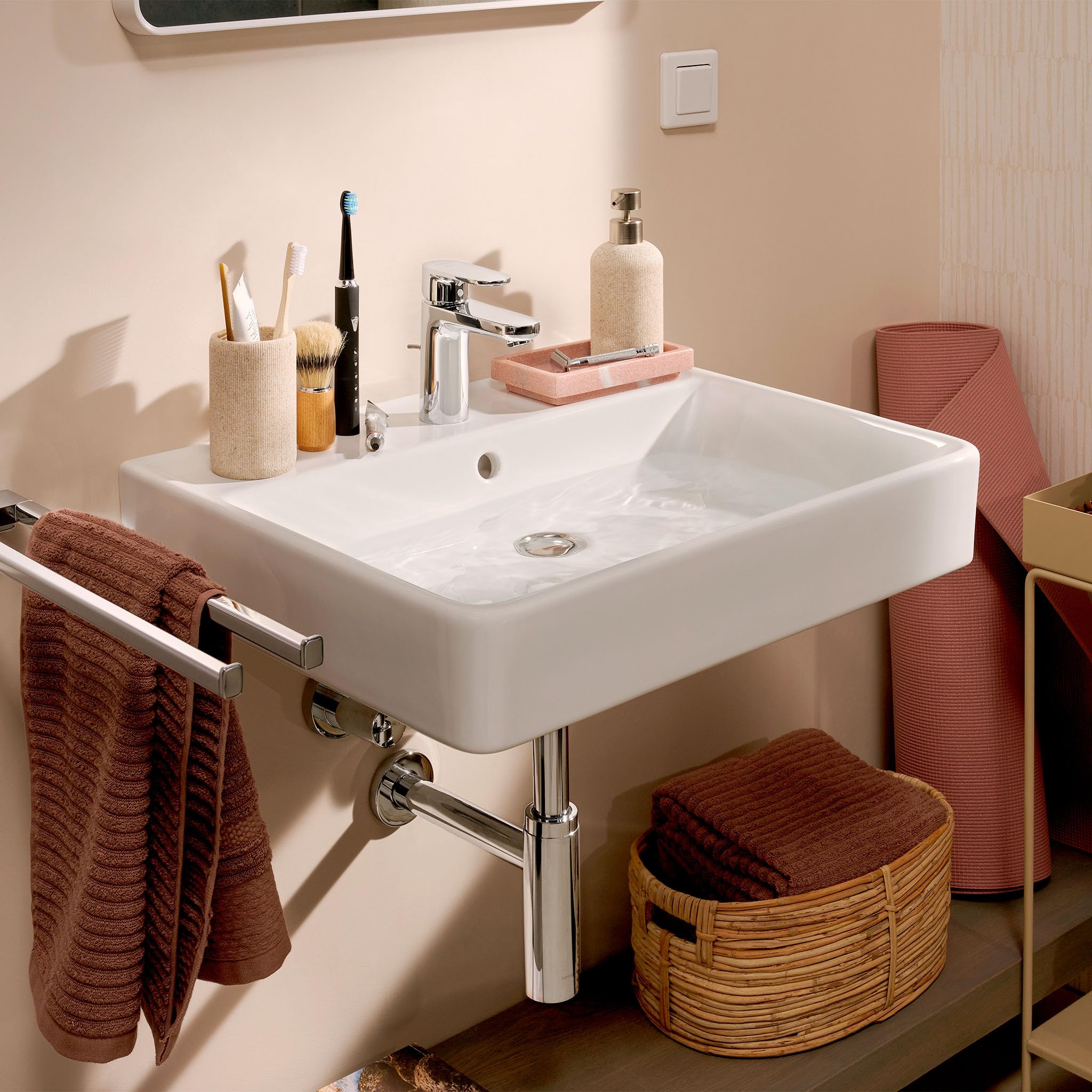 hansgrohe Flowstar S pułapka na butelki do umywalki, chrom