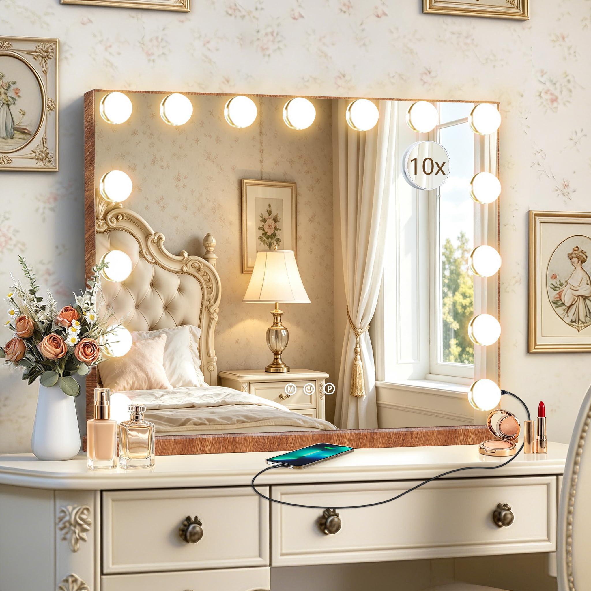 Ratsamee Hollywood Vanity Mirror - Lights & USB Charge -31 Ratsamee Hollywood Vanity Mirror - Lights & USB Charge -31