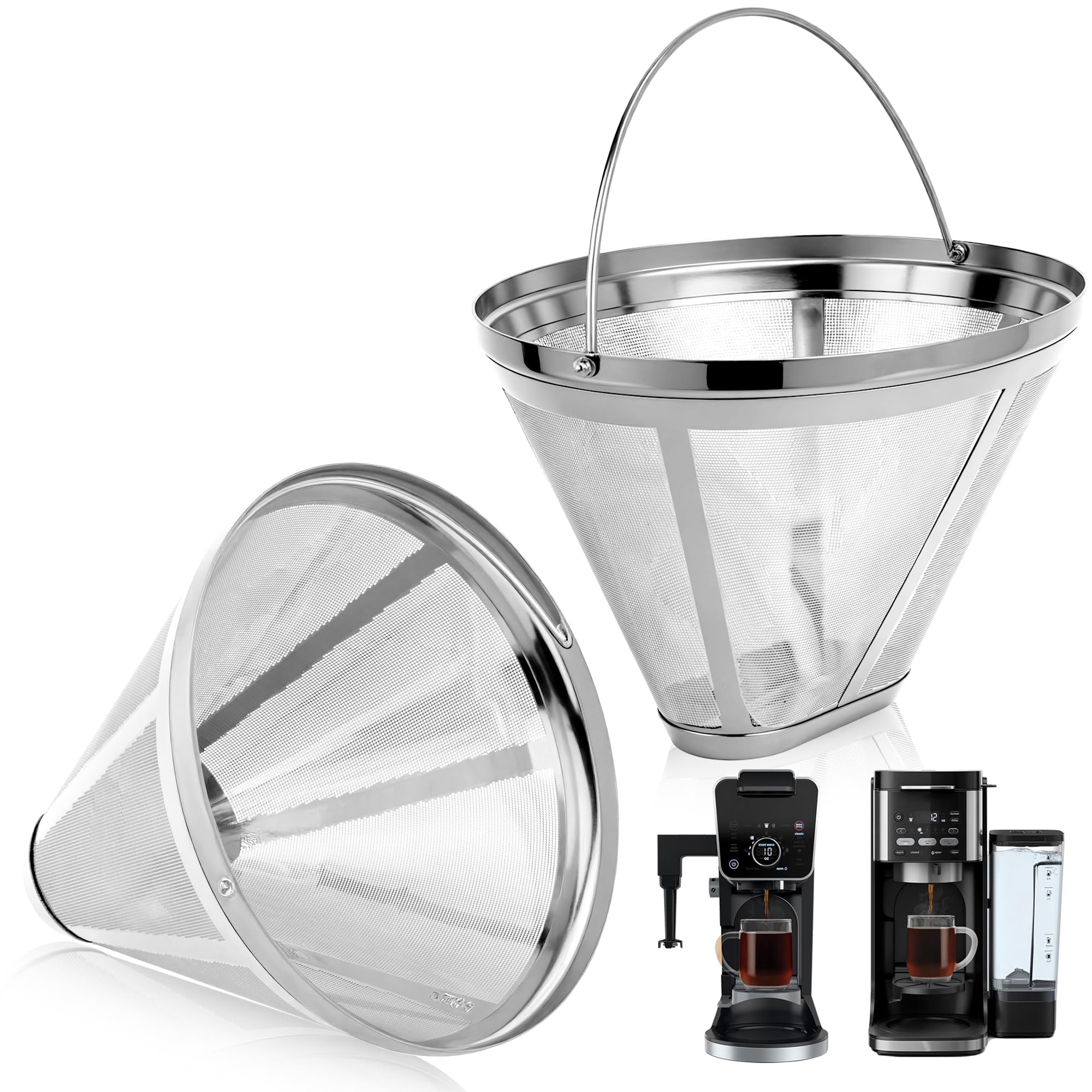 brikinte Reusable Coffee Filter for Ninja Dual Brew Pro, 304
