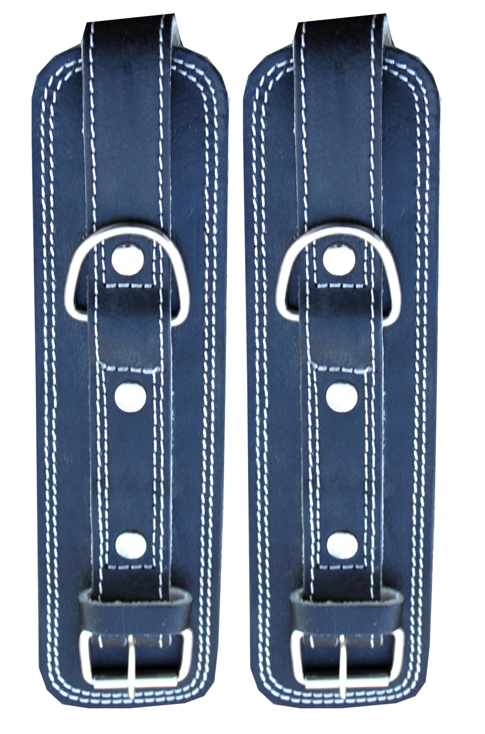 Lisaro Fußschlaufe aus-Leder, verstellbar, extra weich gepolstert, Hochwertige Spaltleder Fußschlaufe, Ideal für alle Kabel-Zugübungen und Hardcore. Lieferung Pro Paar