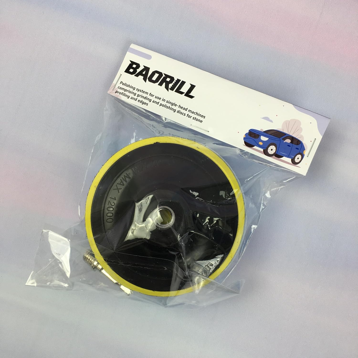 BAORILL Polishing system for use in single-head machines comprising grinding and polishing discs for stone profiling and edges for Stone Profiling, Edges & Car Detailing