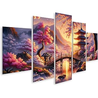 islandburner Japanese Cherry Blossoms in Blossom Magic Season Pictures Wall Pictures Poster