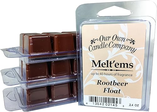 Our Own Candle Company Derretimiento de cera premium, flotador de cerveza de raíz, 6 cubos, 2.4 onzas (paquete de 4)