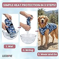 Vista 5 de Chaleco refrescante para perros, rendimiento ligero de 2 capas, cobertura completa UPF50+ y ajuste ajustable para perros pequeños a grandes