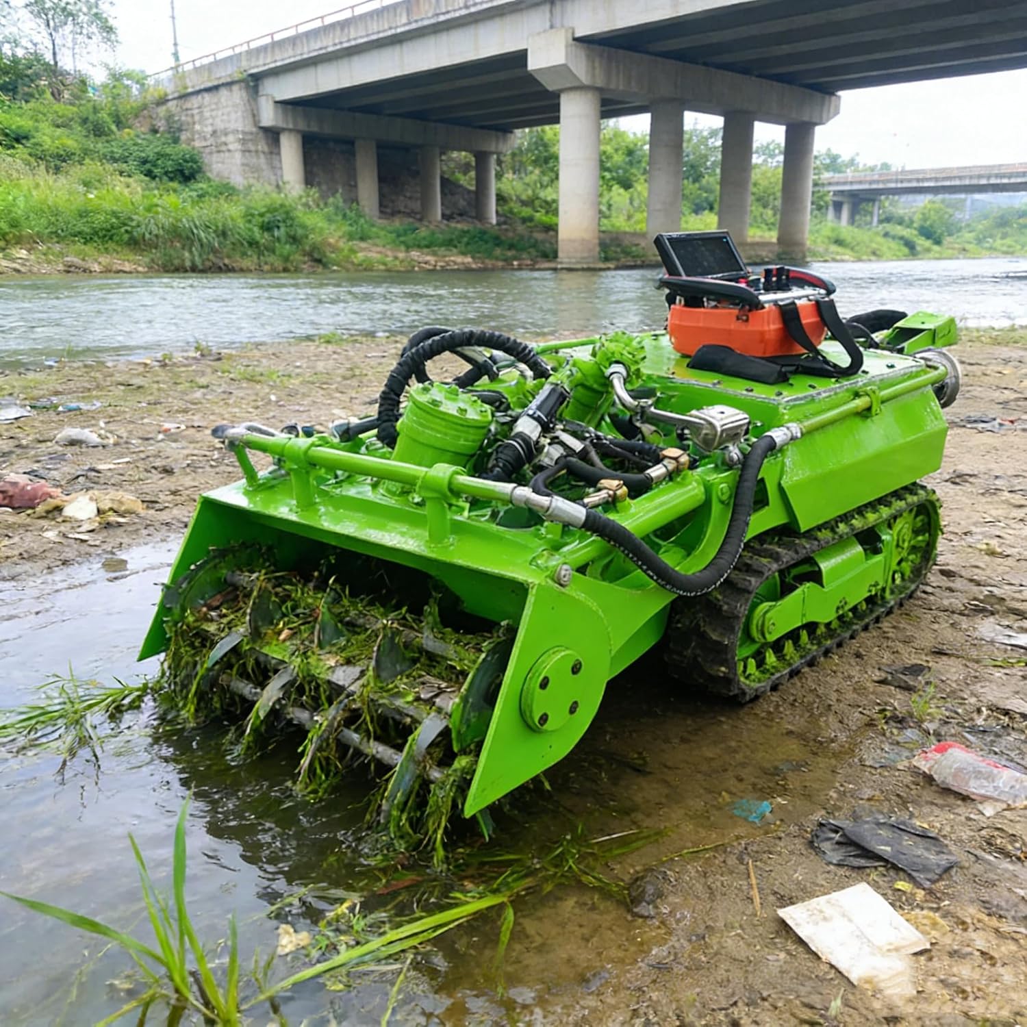 Desilting Robot, Remote Control Underwater Sludge Removal Robot for Rivers, Ponds & Pipelines