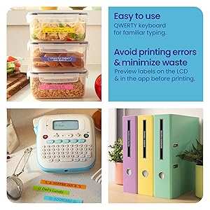 Brother P-Touch PT-N25BT Personal Connected Label Maker, Bluetooth, Design&Print2 app, Portable, Handheld and Prints with P-Touch Btag (12mm) Wide Color Label Tapes