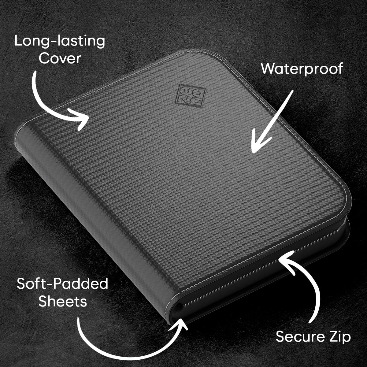 Trading Card Binder 4 Pocket, With 50 Pages + 400 Slot Capacity, Top Loading Sleeves, PU Leather Cover - Image 2