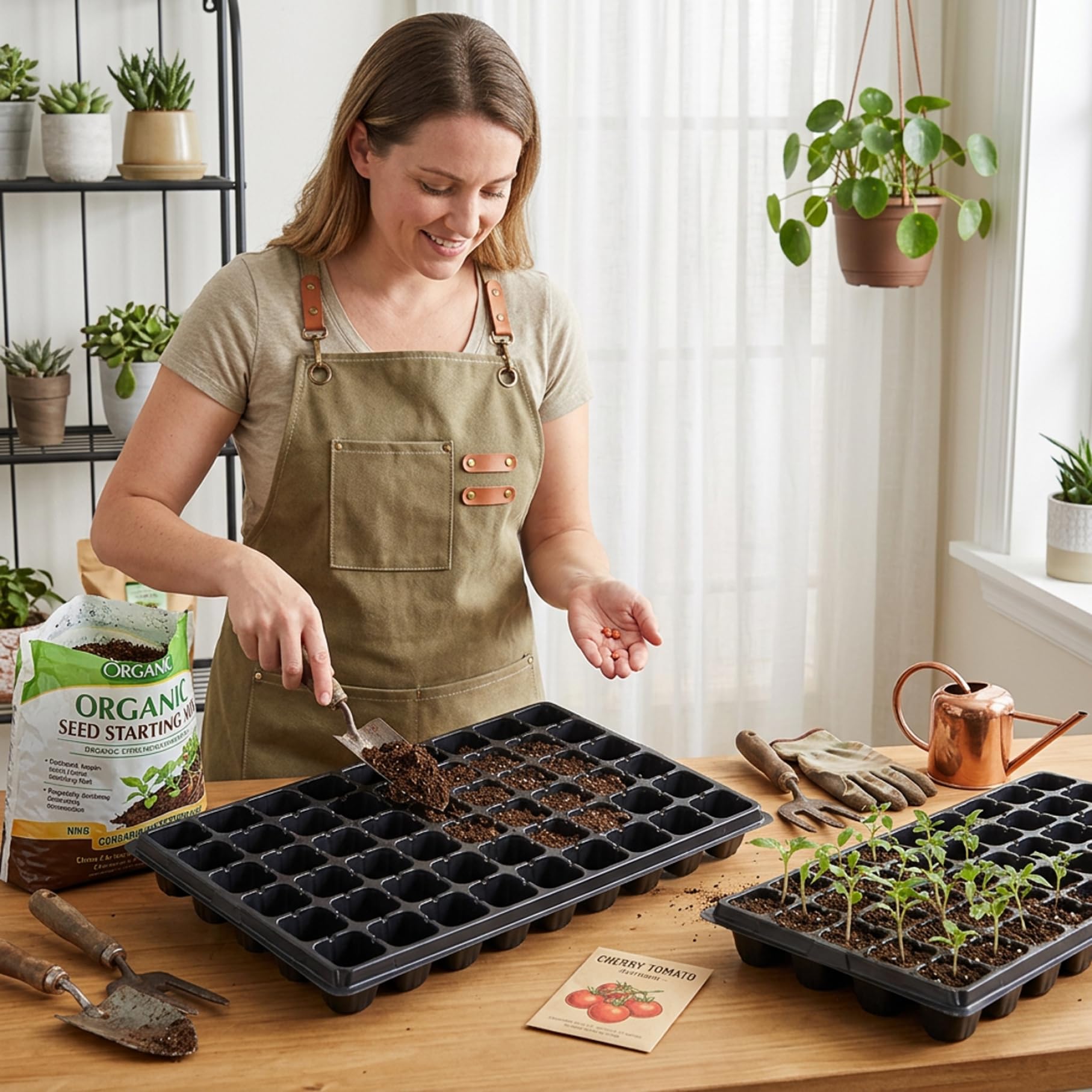 Plateaux de Germination, Plateau de démarrage graines 72 cellules, Paquet 10 Plateaux semis Noirs- démarrage graines en Pet réutilisables pour la Propagation des Plantes