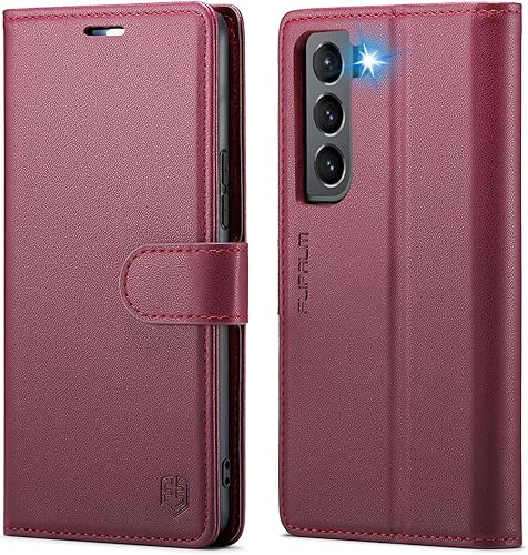 Miniatura 7 de Funda tipo cartera para Samsung Galaxy S21 PlusS21+ de 6.7 pulgadas (sin S21 de 6.2 pulgadas) con bloqueo RFID, soporte para tarjeta de crédito con