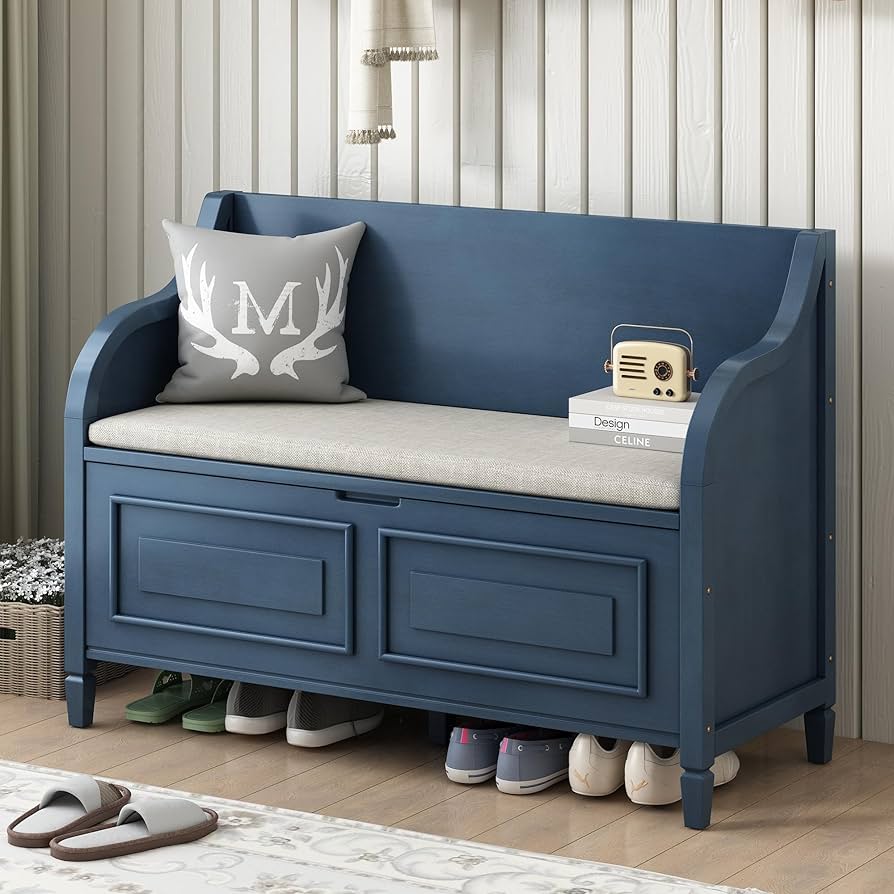 Amazon.com: Storage Bench Wooden Entryway Benches with Shoe