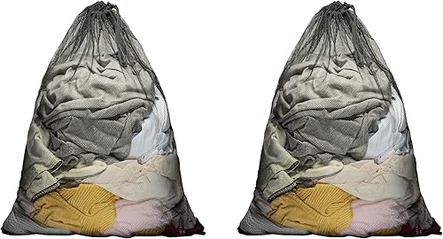 Lestravel Bolsa de lavado de red extra grande de 23 x 35 pulgadas, bolsas de lavandería de malla duradera con cordón bloqueable para ropa delicada