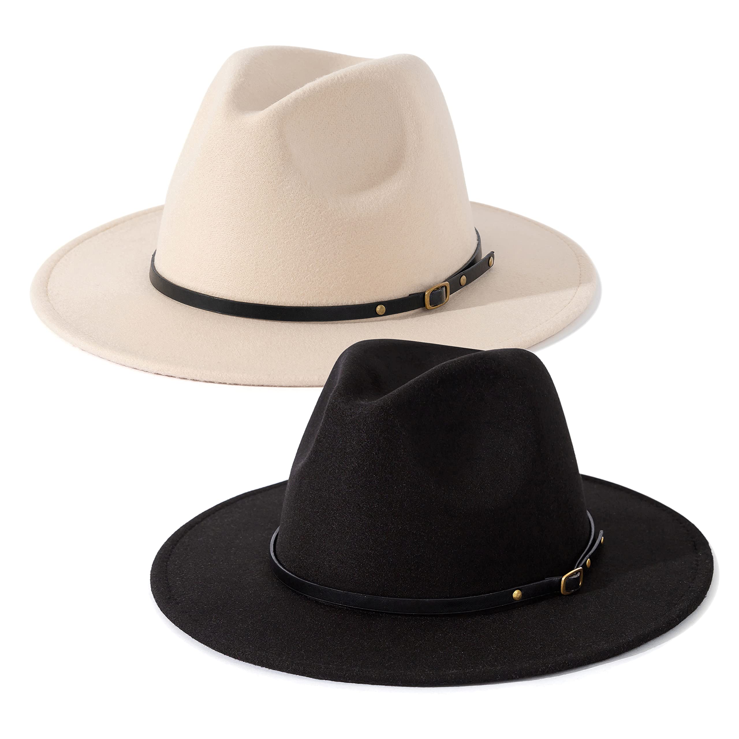 LisianthusWomen Belt Buckle Fedora Hat