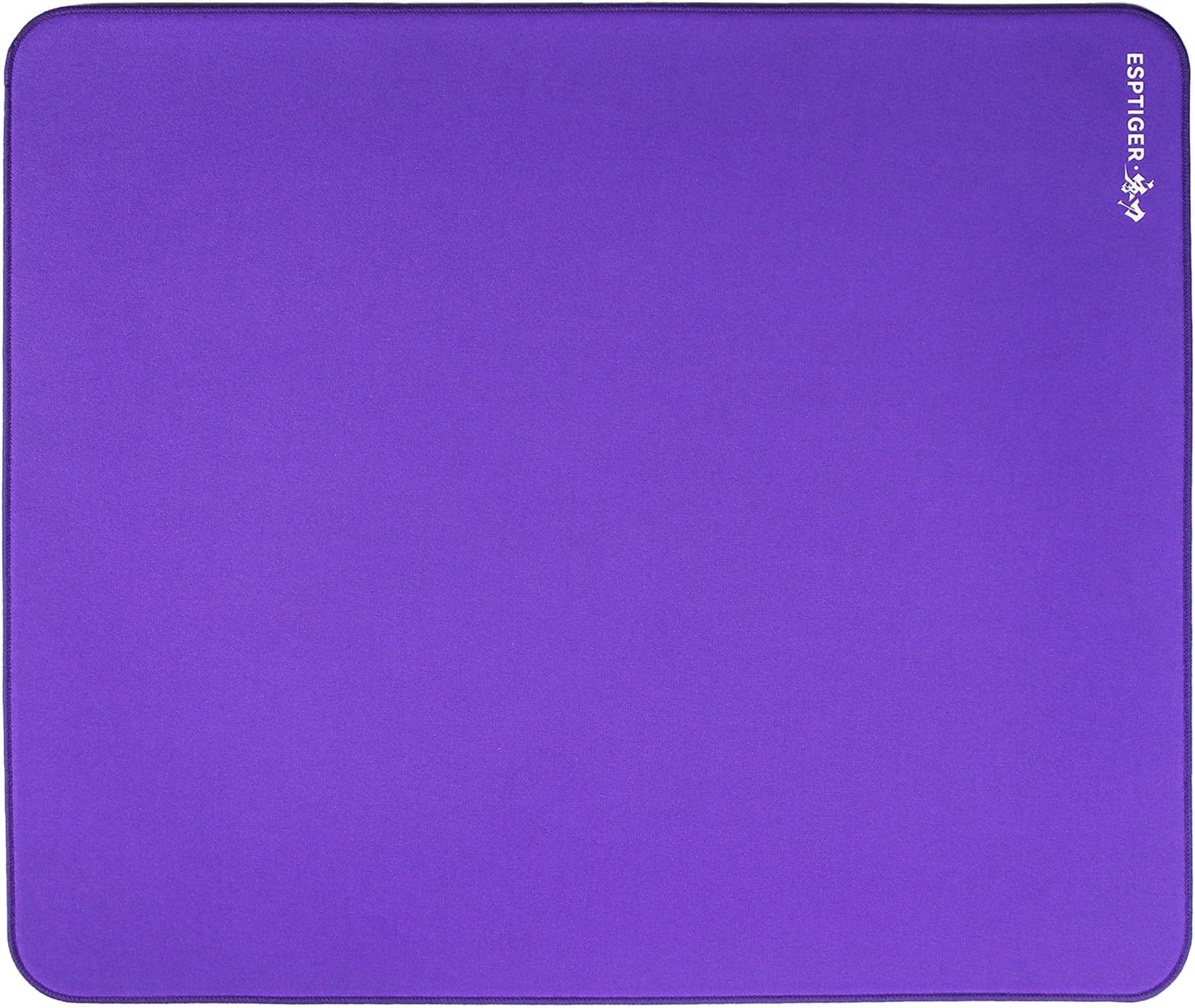 ESPTIGER Tang Dao SR Gaming Mouse Pad, Large 480x400x4mm, Purple | Premium Woven Cloth for Balanced Control, SCR Synthetic Rubber Anti-Slip Base, Stitched Edges