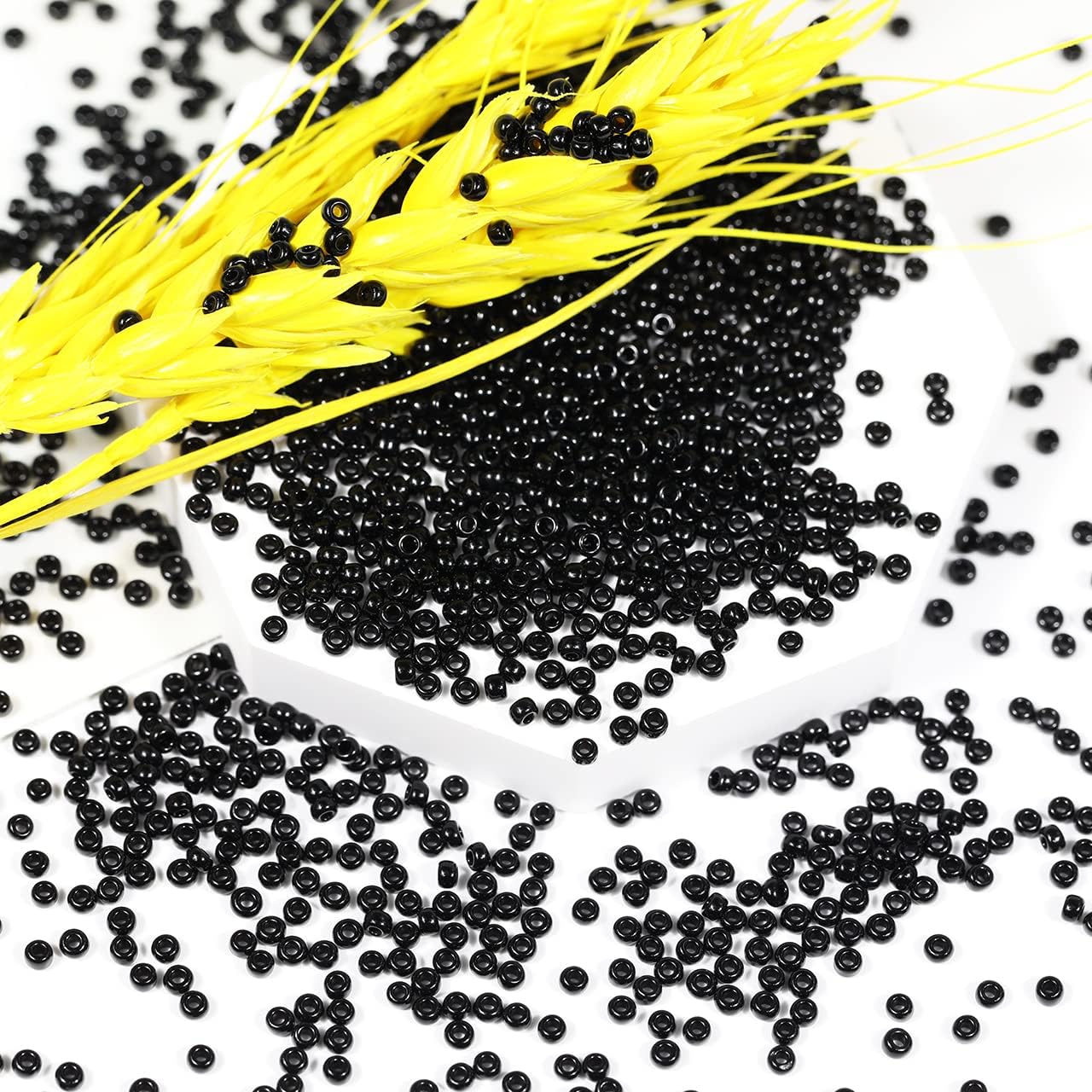 Bala&Fillic Size 2mm Seed Beads 10000pcs/110 Grams in Box 12/0 Black Seed Beads for Making Jewelry Earring Bracelets Necklace (Black) - Image 2