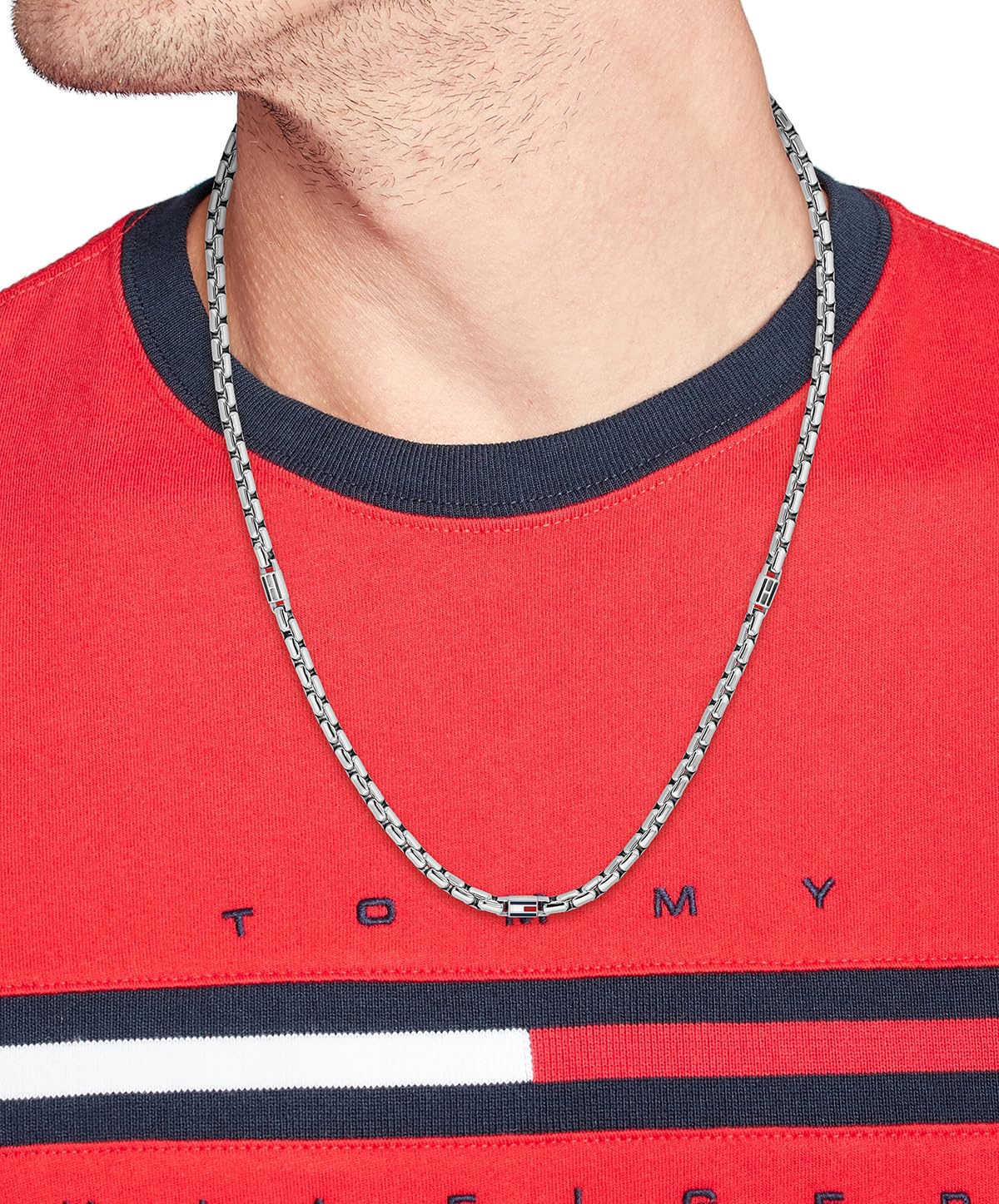 Tommy Hilfiger Jewelry Collana a Catena da Uomo in Acciaio Inossidabile - Disponibile in versione Oro o Argento