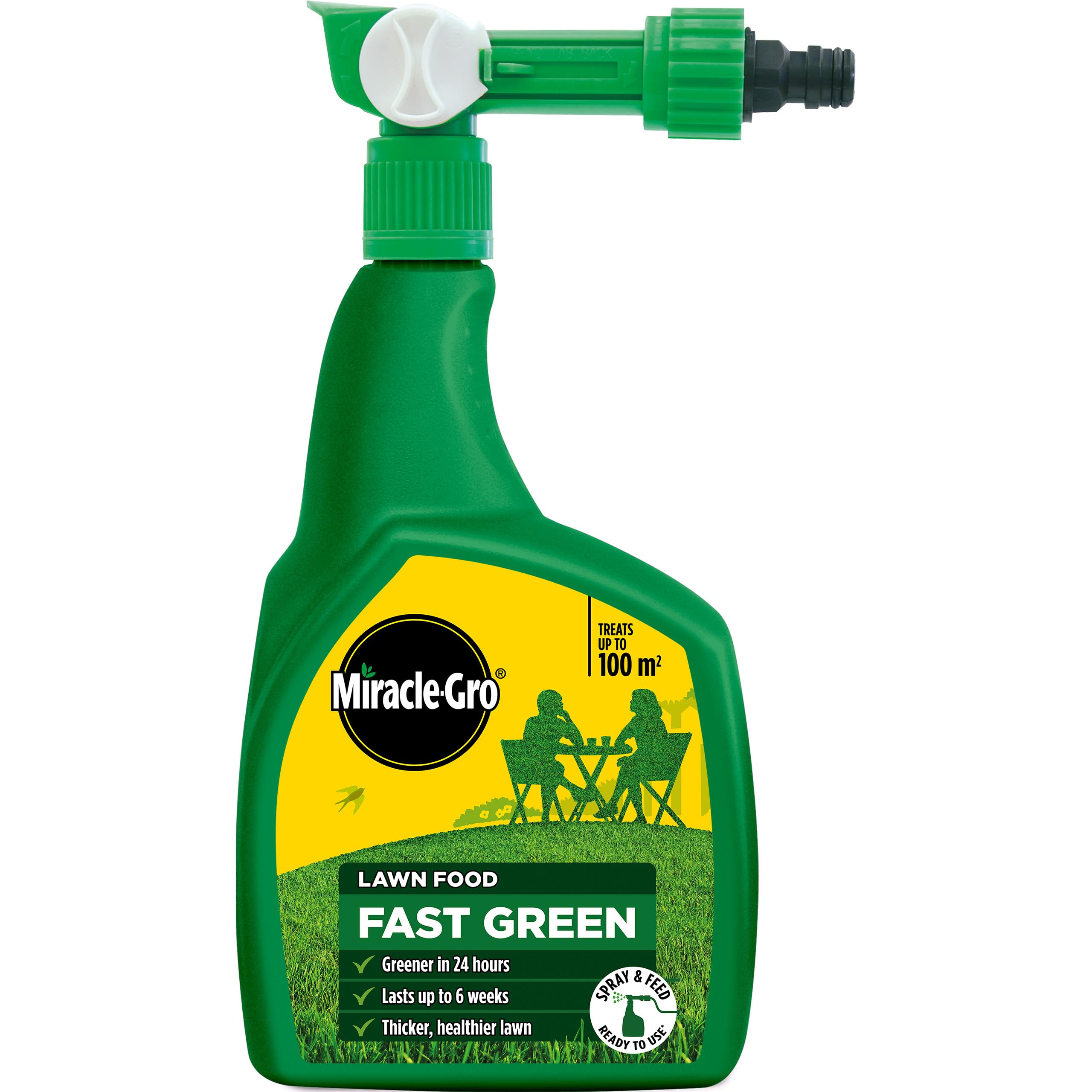 Miracle-Gro EverGreen Fast Green Spray & Feed, Liquid Lawn Food, 1 Litre