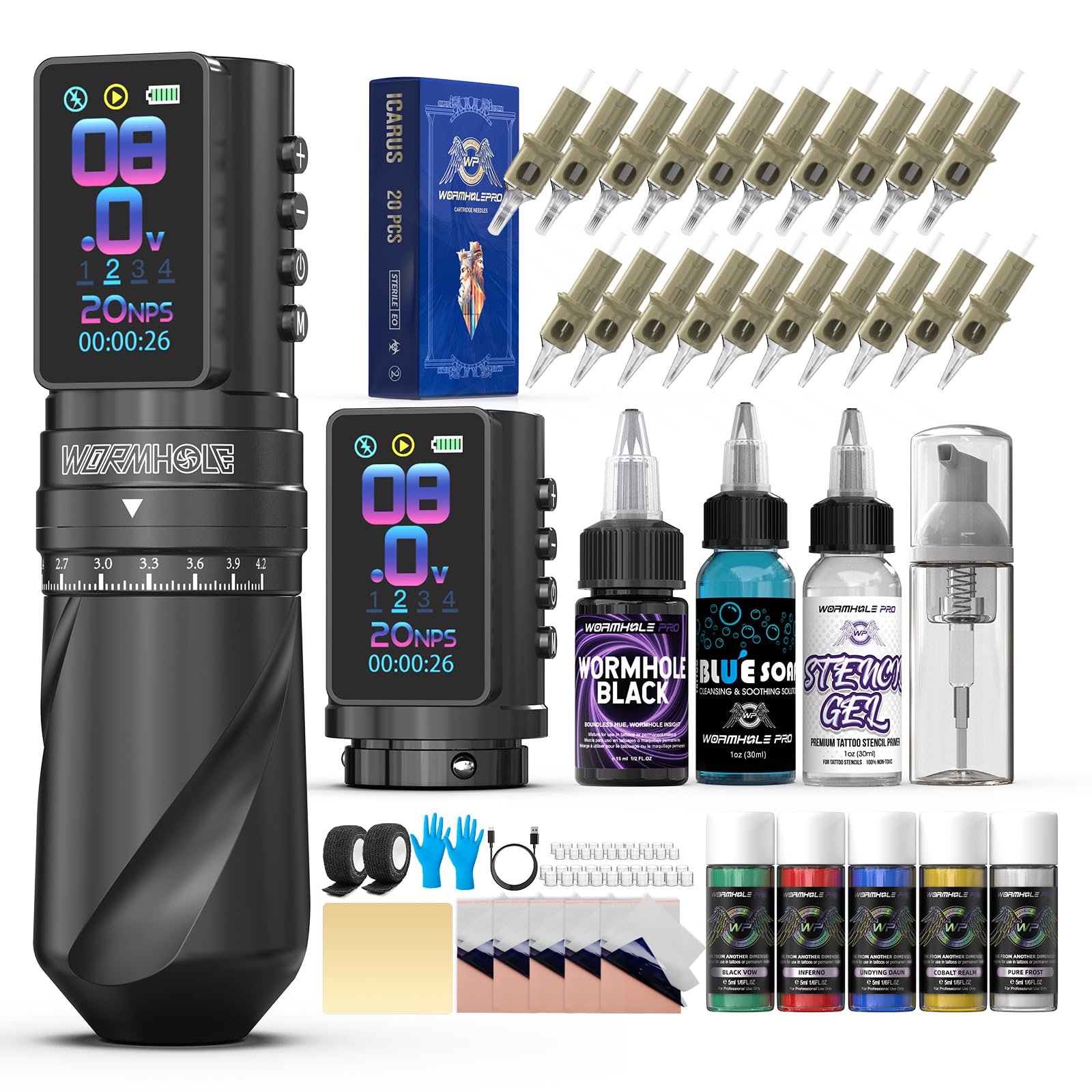 Amazon.com: ﻿Wormhole 2 PCS 2300mAh Batteries Tattoo Gun Kit