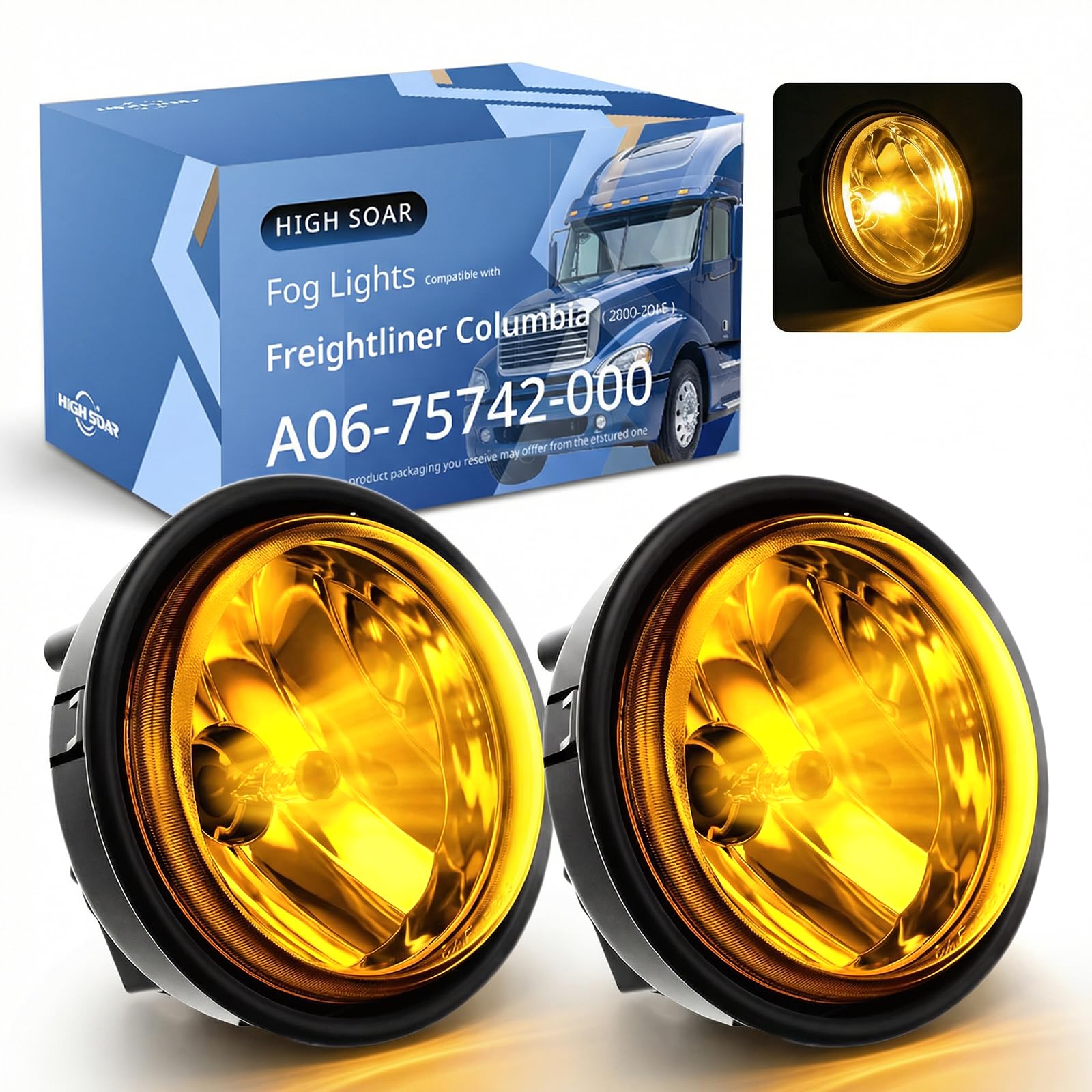 Amazon.com: High Soar Fog Lights Compatible with Freightliner