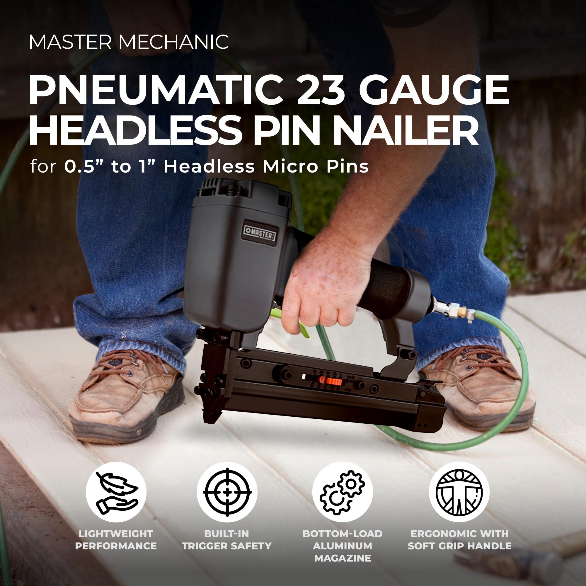 Rongpeng H625 23 Gauge Pneumatic Headless Pin Air Pin Nailer Home Use