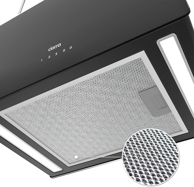 Hota tip insulă CIARRA CBCB4850 A+++, 48 cm, 700 m³/h, control Wi-Fi, 4 trepte de viteză