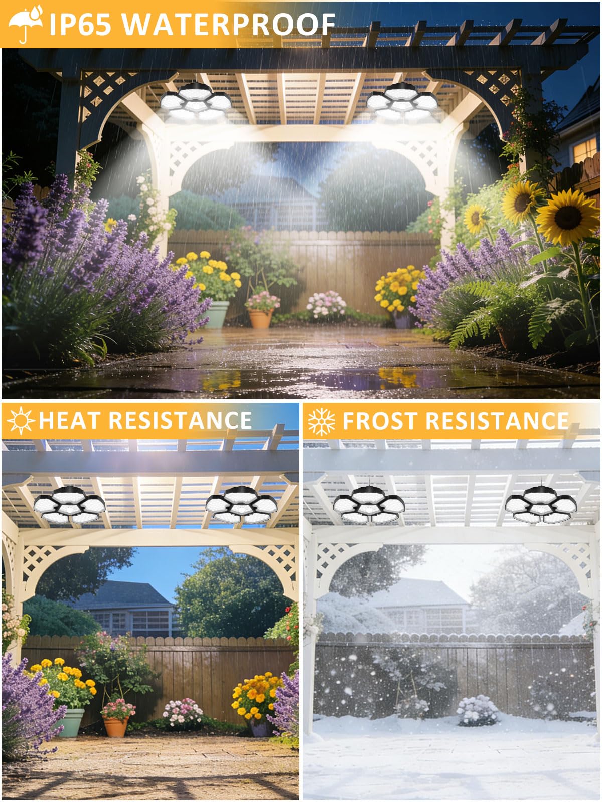 T-SUNiceM Solar Schuppen Licht Indoor Outdoor mit Bewegungsmelder & Fernbedienung, 1200LM 156LED, IP65 Wasserdicht, 5 Modi & Timer, Tagfahrlicht für Garage, Scheune, Pavillon, Terrasse, Garten