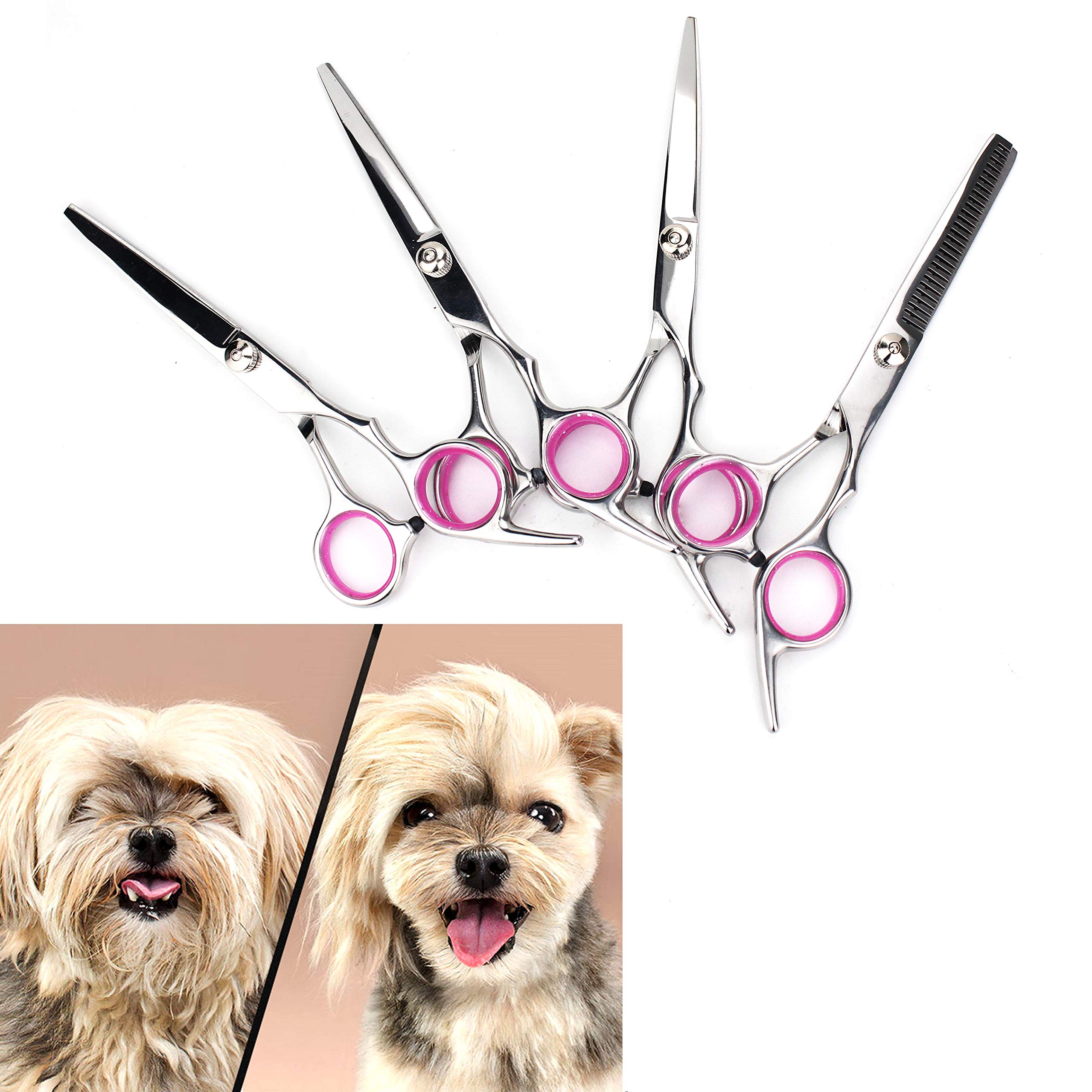 Kit De Toilettage Chien 5 En 1 – Ciseaux Professionnels Pour Chien – Neuf