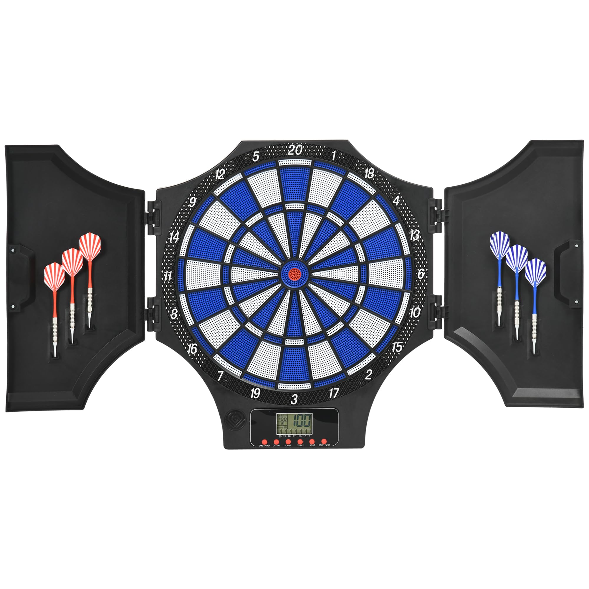 SPORTNOW Elektronische Dartscheibe mit Sprachansagen Englische Stimme