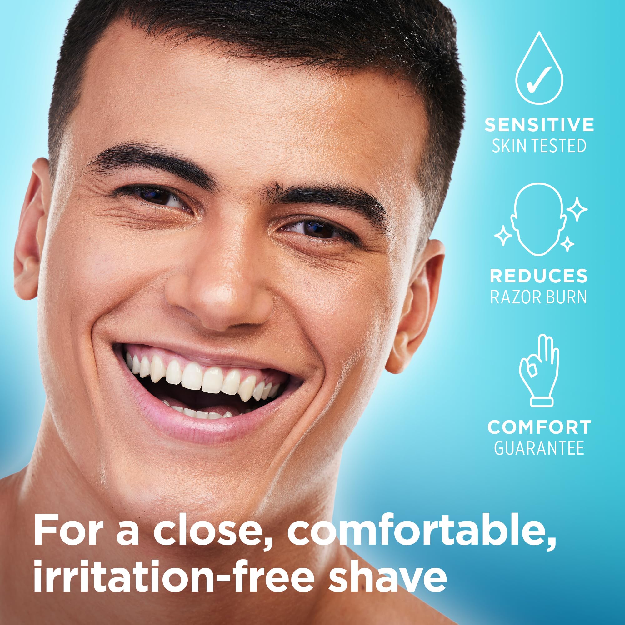 King of Shaves Sensitive Shave Gel Duo 2 x 175ml | Clear Low Foam Shaving Gel For Sensitive Skin With Aloe Vera To Reduce Razor Irritation. Vegan Formula.