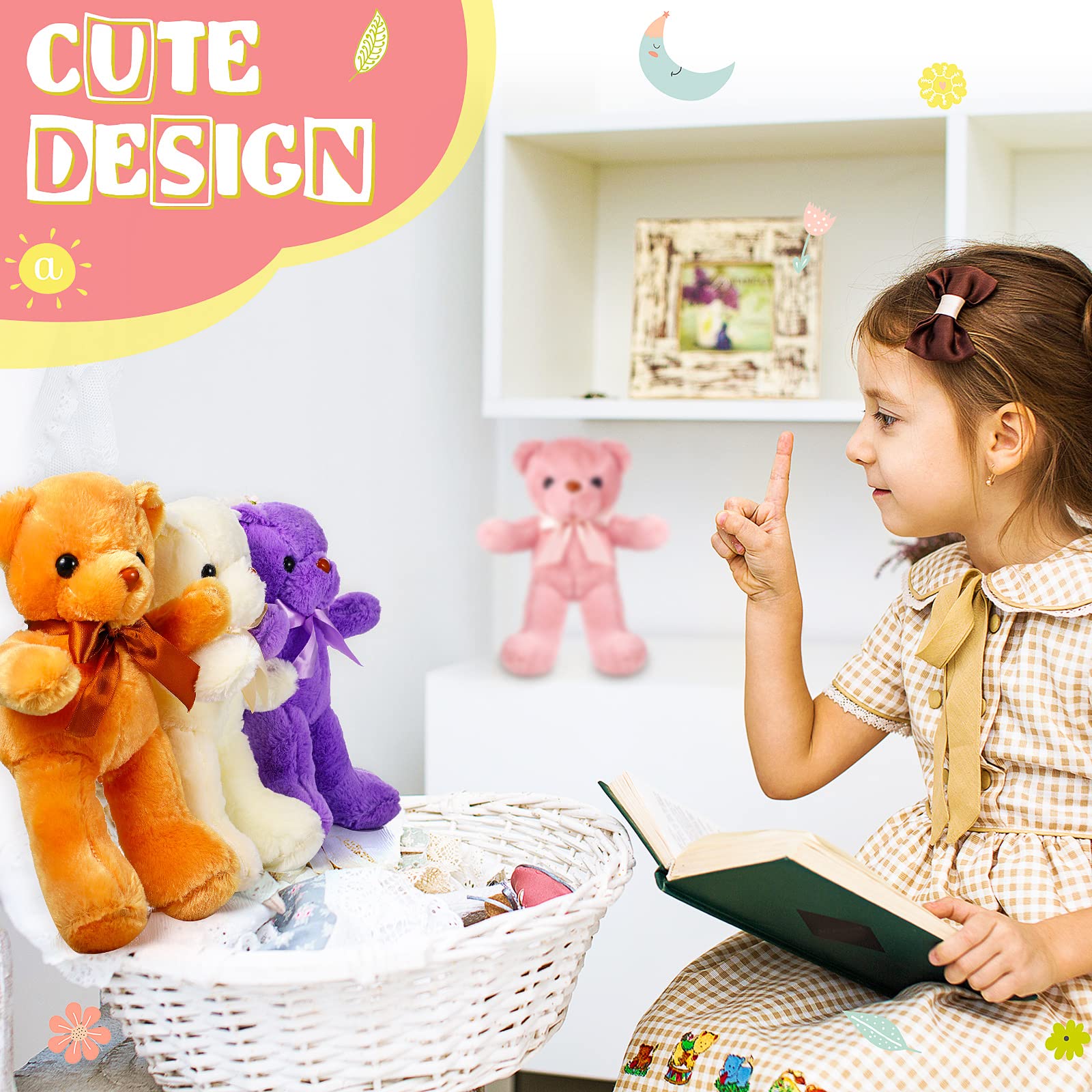 Amazon.co.jp: 7パック 14インチ ぬいぐるみ テディベア ぬいぐるみ