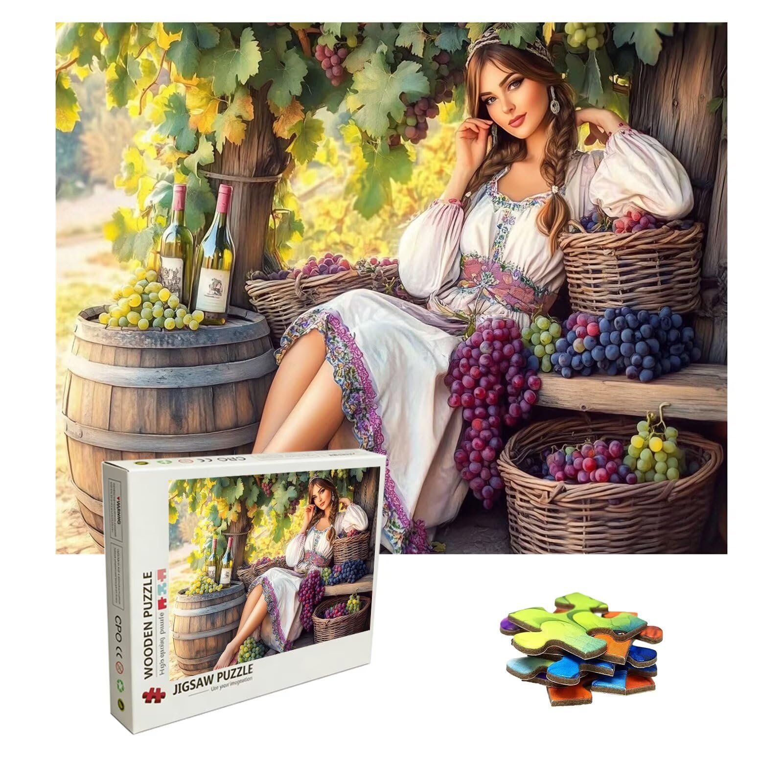Piękno puzzle 1500 elementów, trudne puzzle, drewniane puzzle dla całej rodziny, zestaw "zrób to sam" dla dorosłych, nadają się jako dekoracja ścienna, prezenty dla kobiet, temat: gospodarstwo rolne